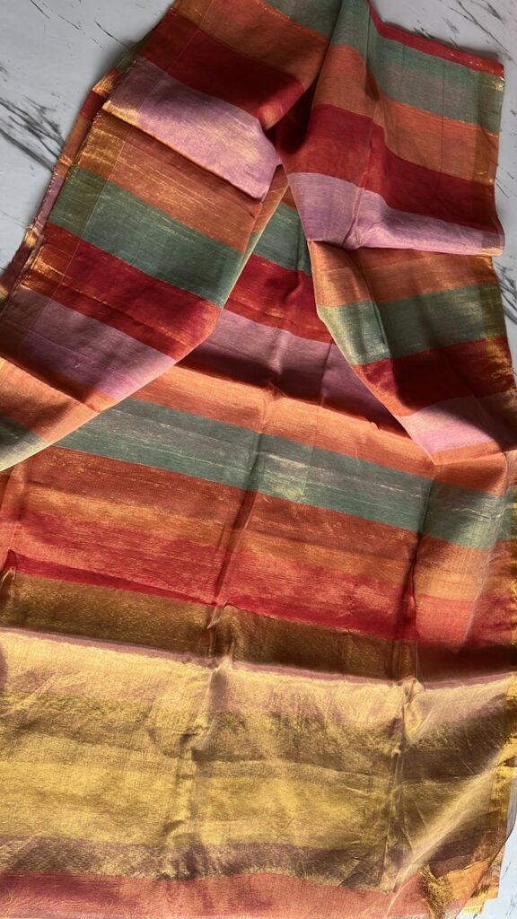 TISSUE SILK LILEN SAREE