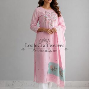 COTTON DRESS MATERIAL - PINK
