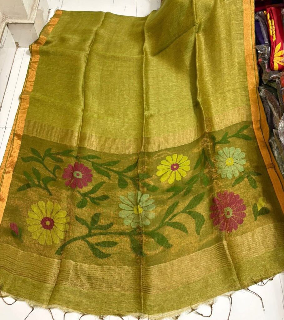 SILK LILEN SAREE