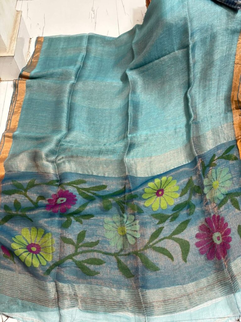 SILK LILEN SAREE