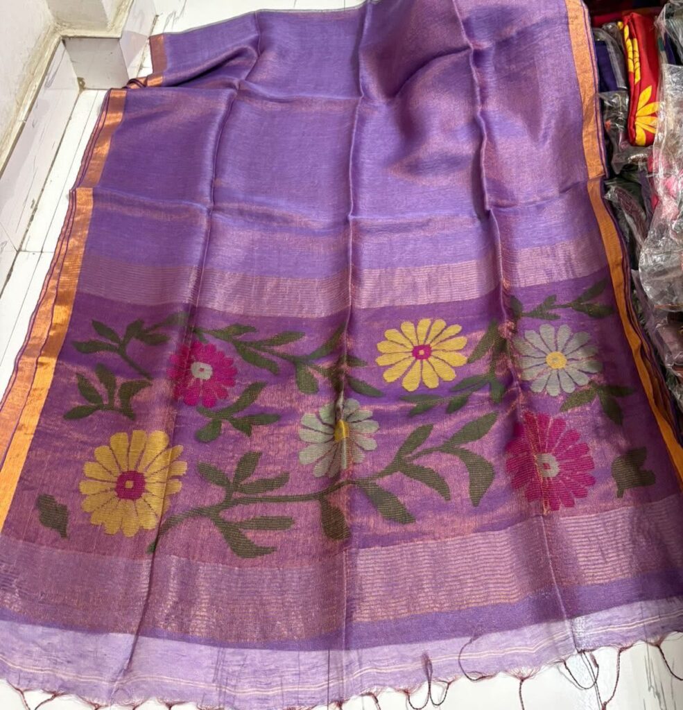 SILK LILEN SAREE